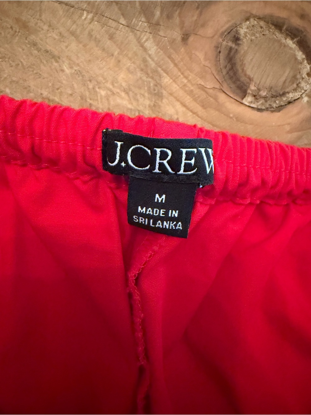 J. Crew Red Cotton Drawstring Shorts - Picture 2 of 3